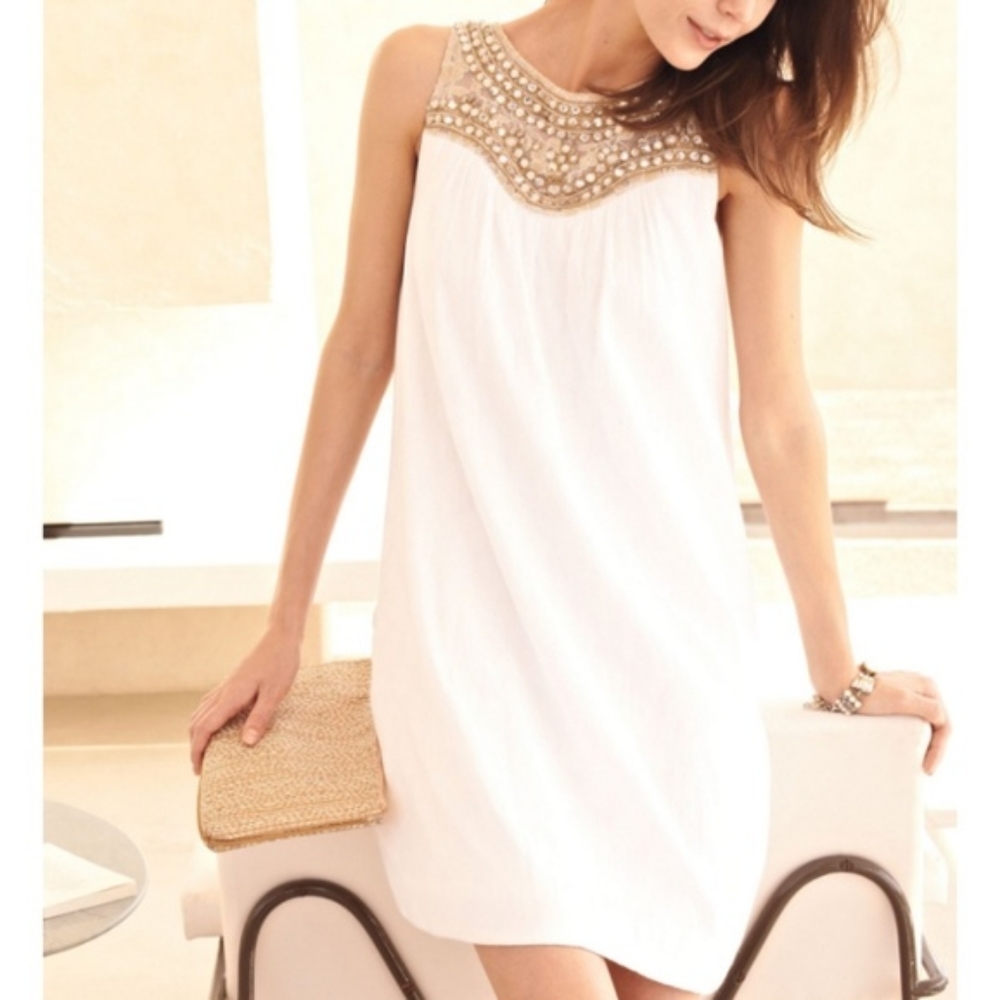 Anthropologie Maeve jeweled dress